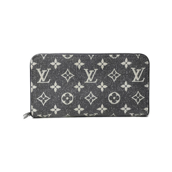 Louis Vuitton Monogram Jacquard Denim Zippy Wallet Round Zipper Long